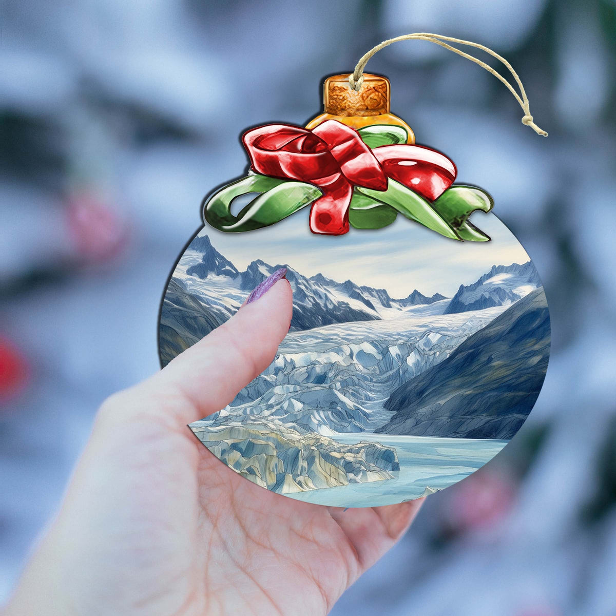 The Beauty That is Alaska Wooden Ornaments by G.Debrekht - Wildlife Holiday Decor - 870029