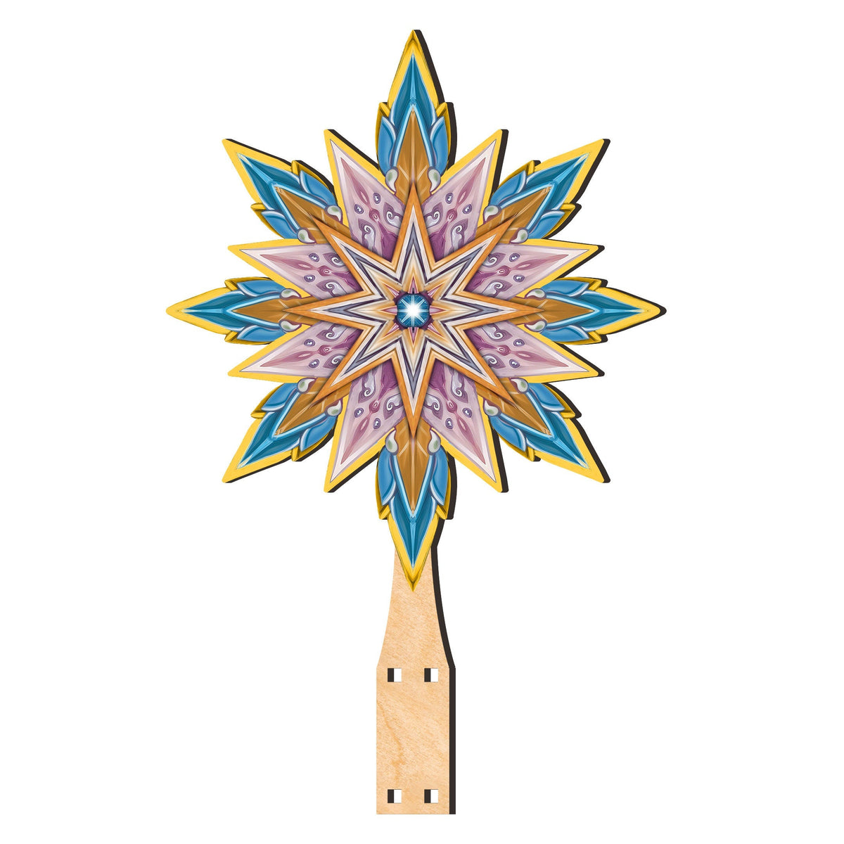 Born Under Bright Star Tree Topper Wooden Decor by G. Debrekht - Nativity Holiday Decor - 89503