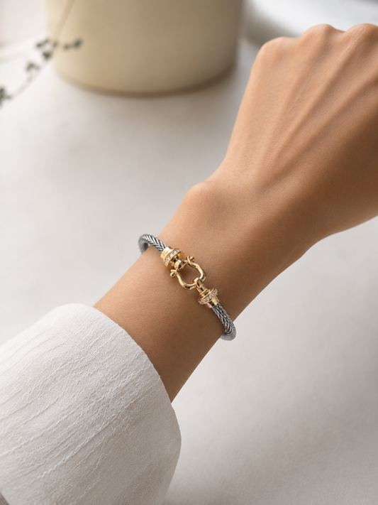 Buckle Twisted Cable Bracelet