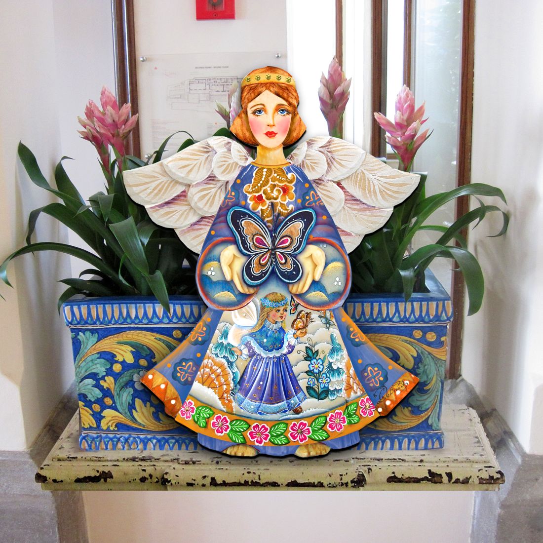 Butterfly Spring Angel Door Decor by G. DeBrekht - Easter Spring Decor - 8154152H