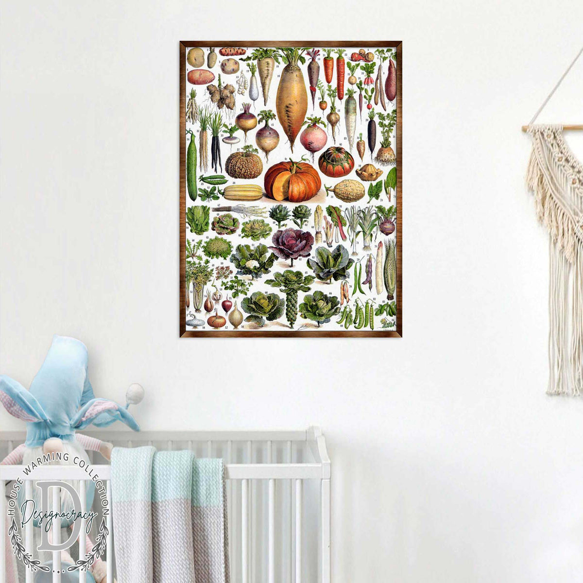 Montessori Wooden Poster Root Vegetables