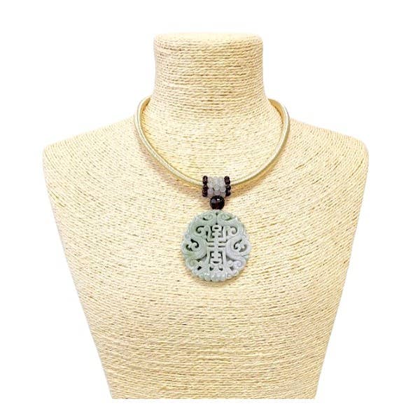 Bijoux Envie Jade Necklace | Pendant Necklace | Choker | Collar | Green