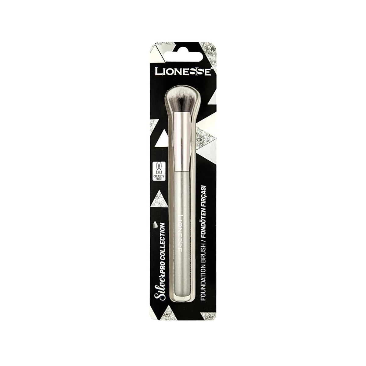 Lionesse Silver Collection Foundation Brush - Premium Makeup Tool for Flawless Foundation Application