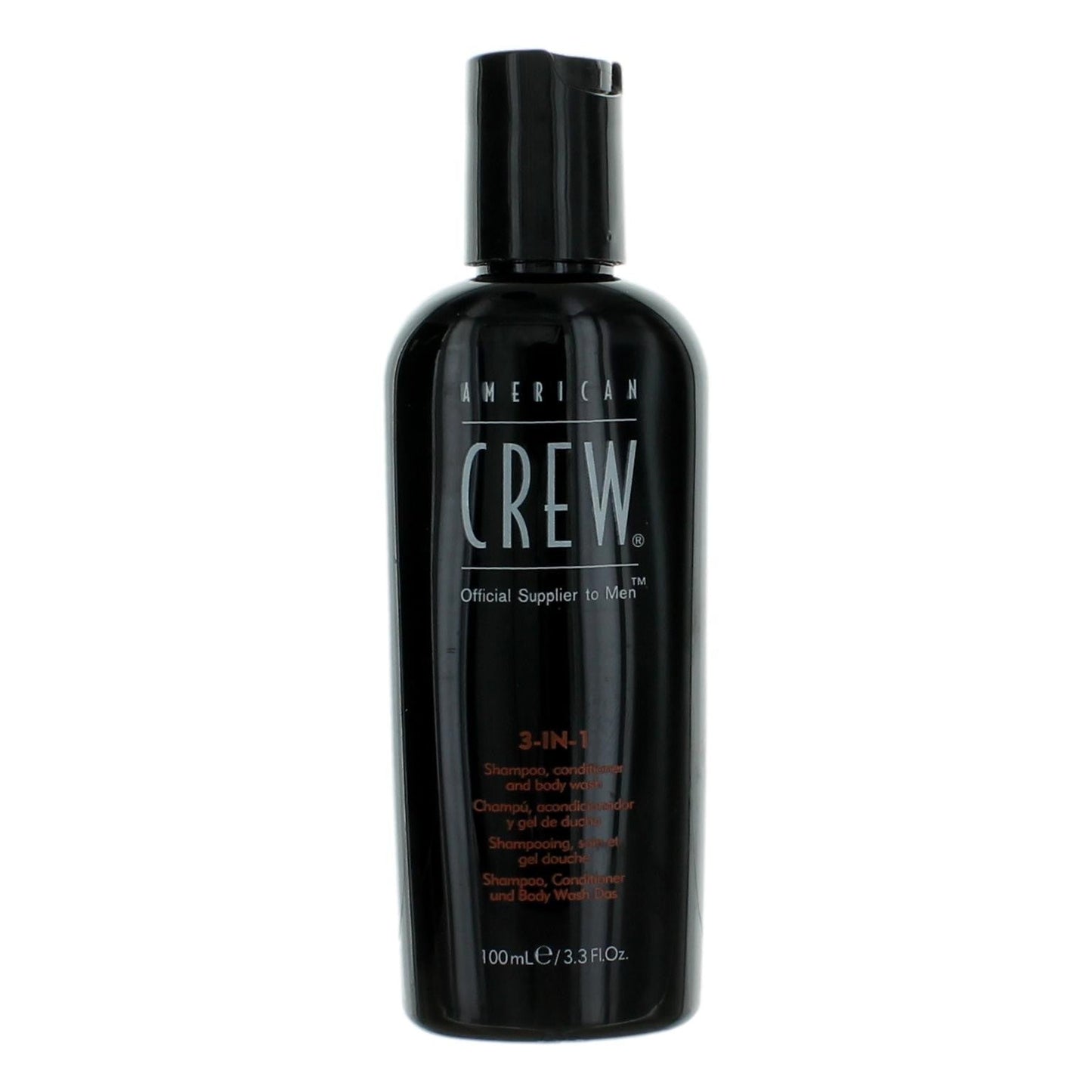 American Crew 3-In-1, 3.3oz Shampoo, Conditioner, and Body Wash