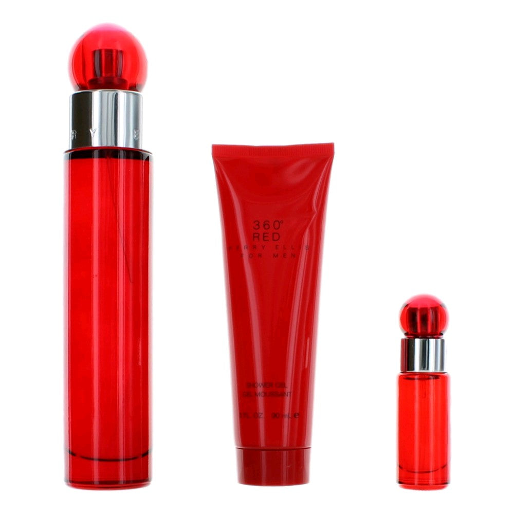 Perry Ellis 360 Red, 3 Piece Gift Set for Men