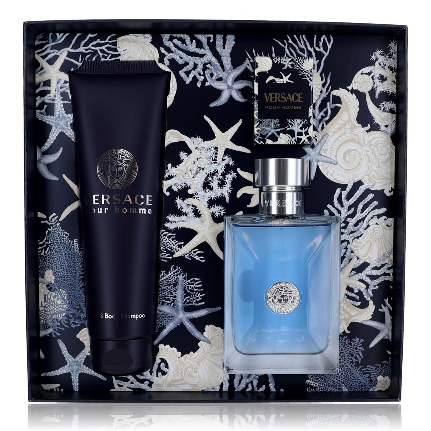 Versace Pour Homme, 3 Piece Gift Set for Men with Mini