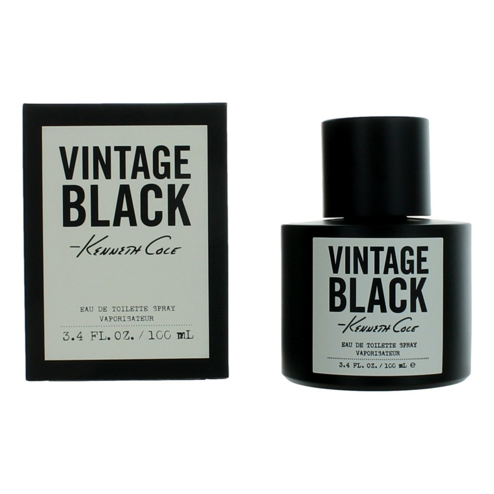 Kenneth Cole Vintage Black, 3.4 oz EDT Spray for Men