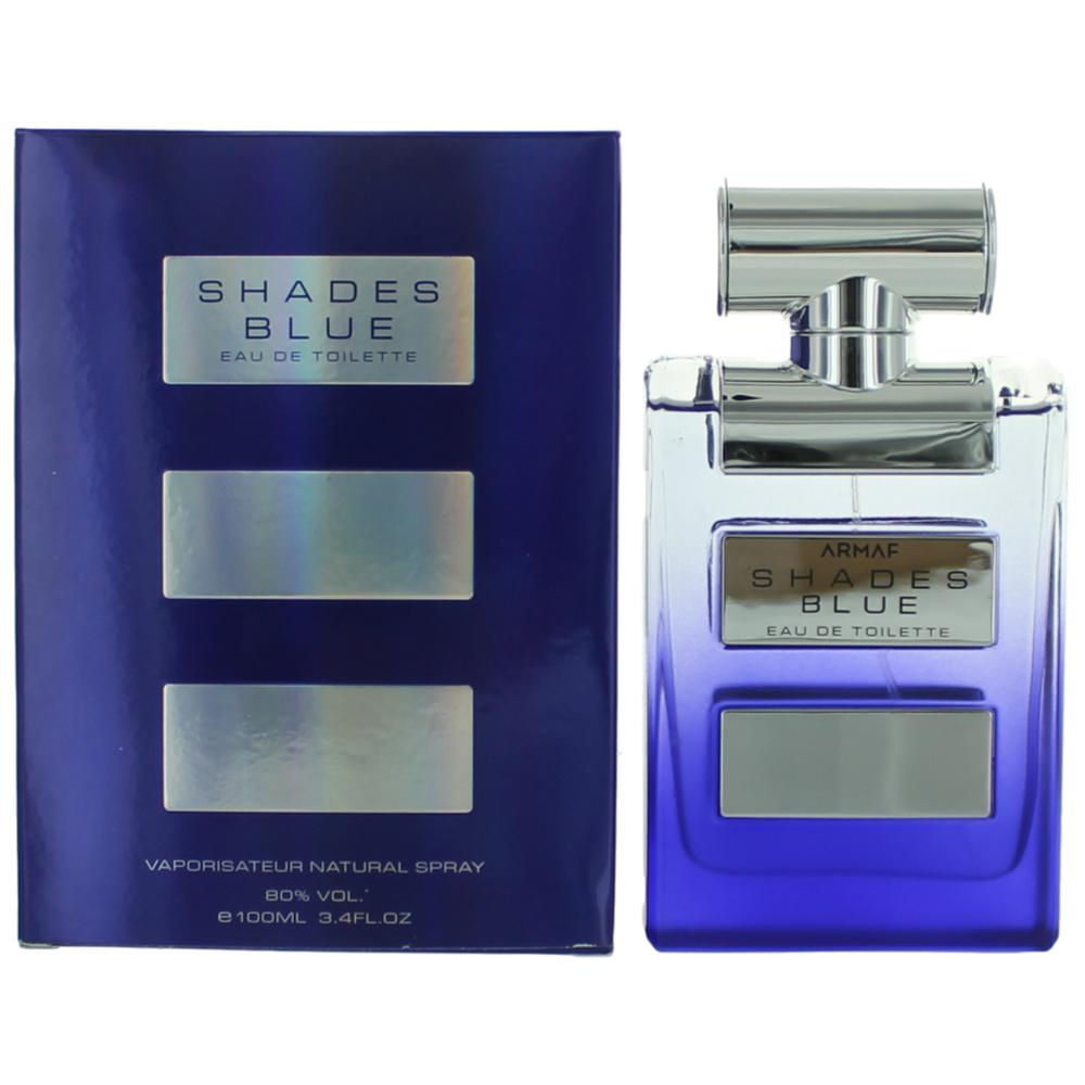 Shades Blue, 3.4 oz EDT Spray for Men