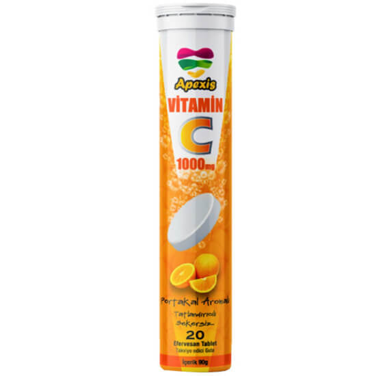 Apexis Vitamin C 1000 mg Effervescent Tablets 20 Count