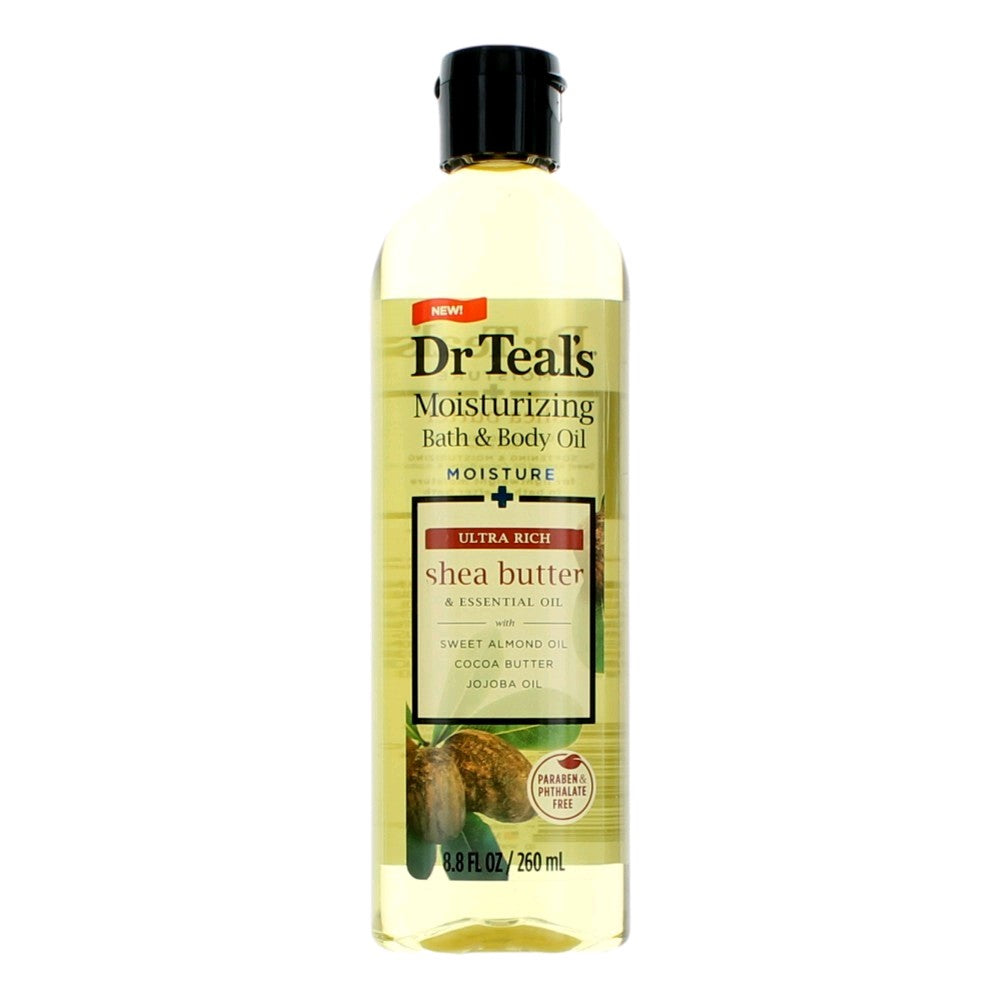Shea Butter & Essential Oil, 8.8oz Moisturizing Bath & Body Oil