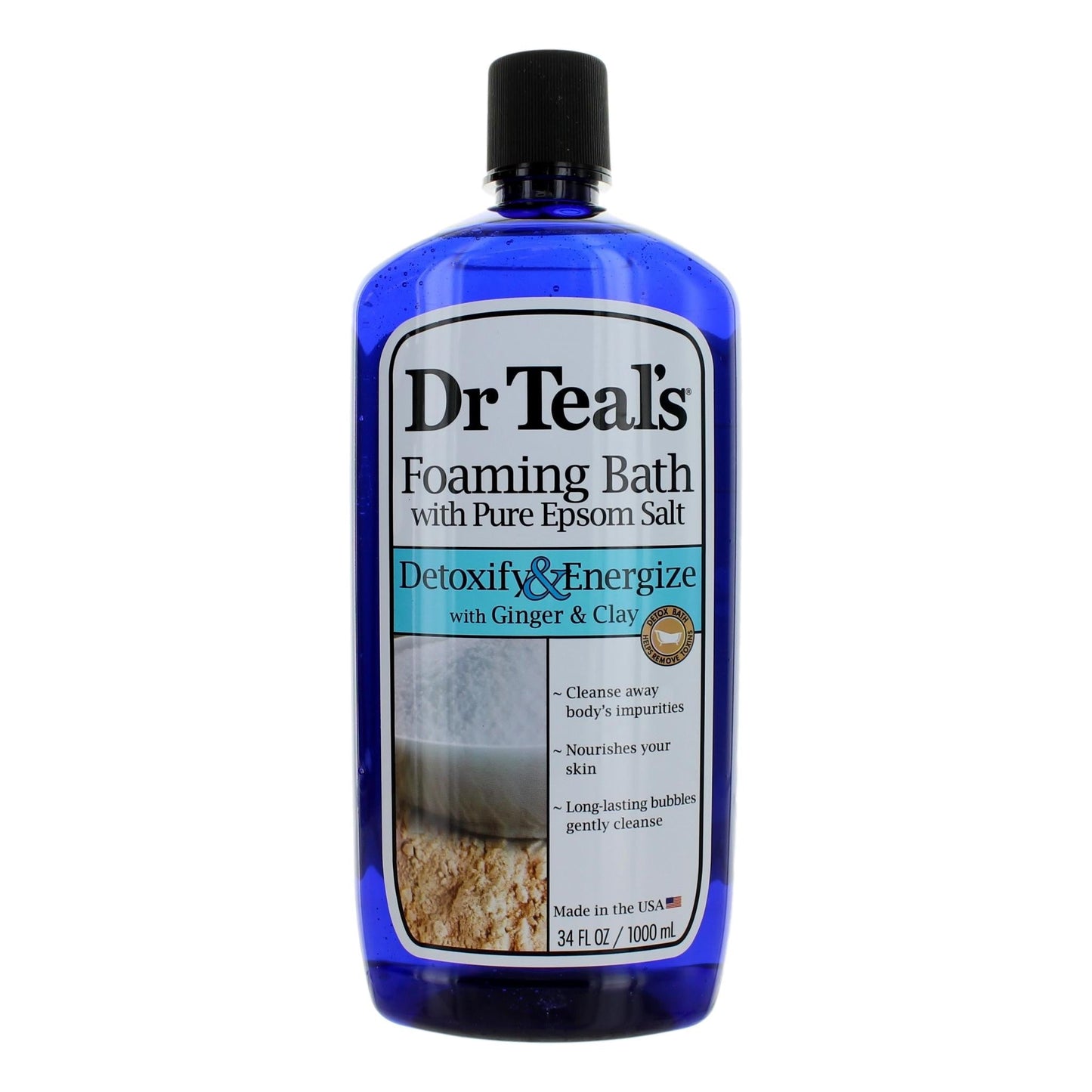 Detoxify & Energize with Ginger & Clay, 34oz Foaming Bath Soap