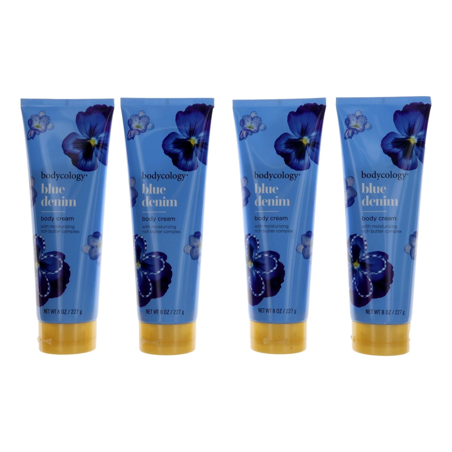 Blue Denim, 4 Pack 8 oz Moisturizing Body Cream women