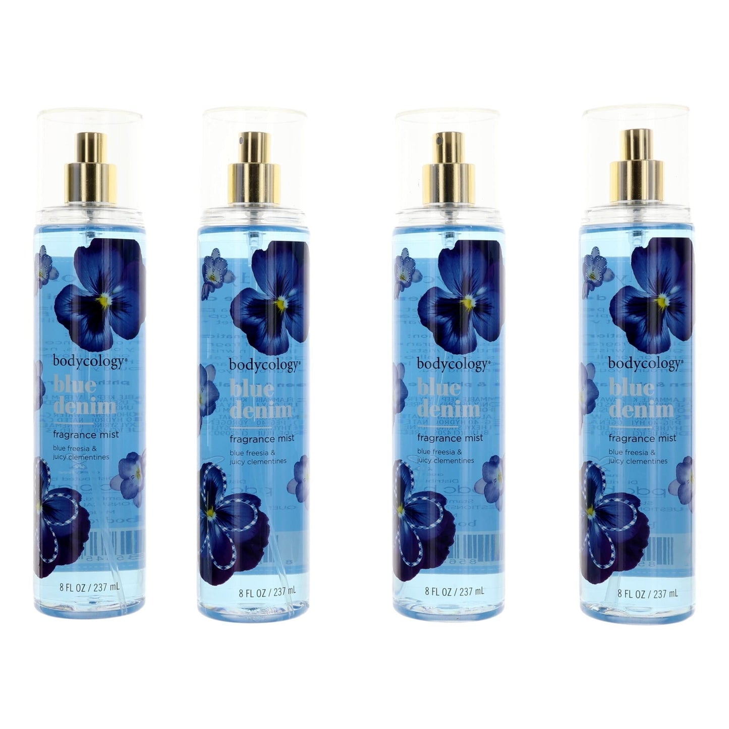 Blue Denim, 4 Pack 8 oz Fragrance Mist for Women