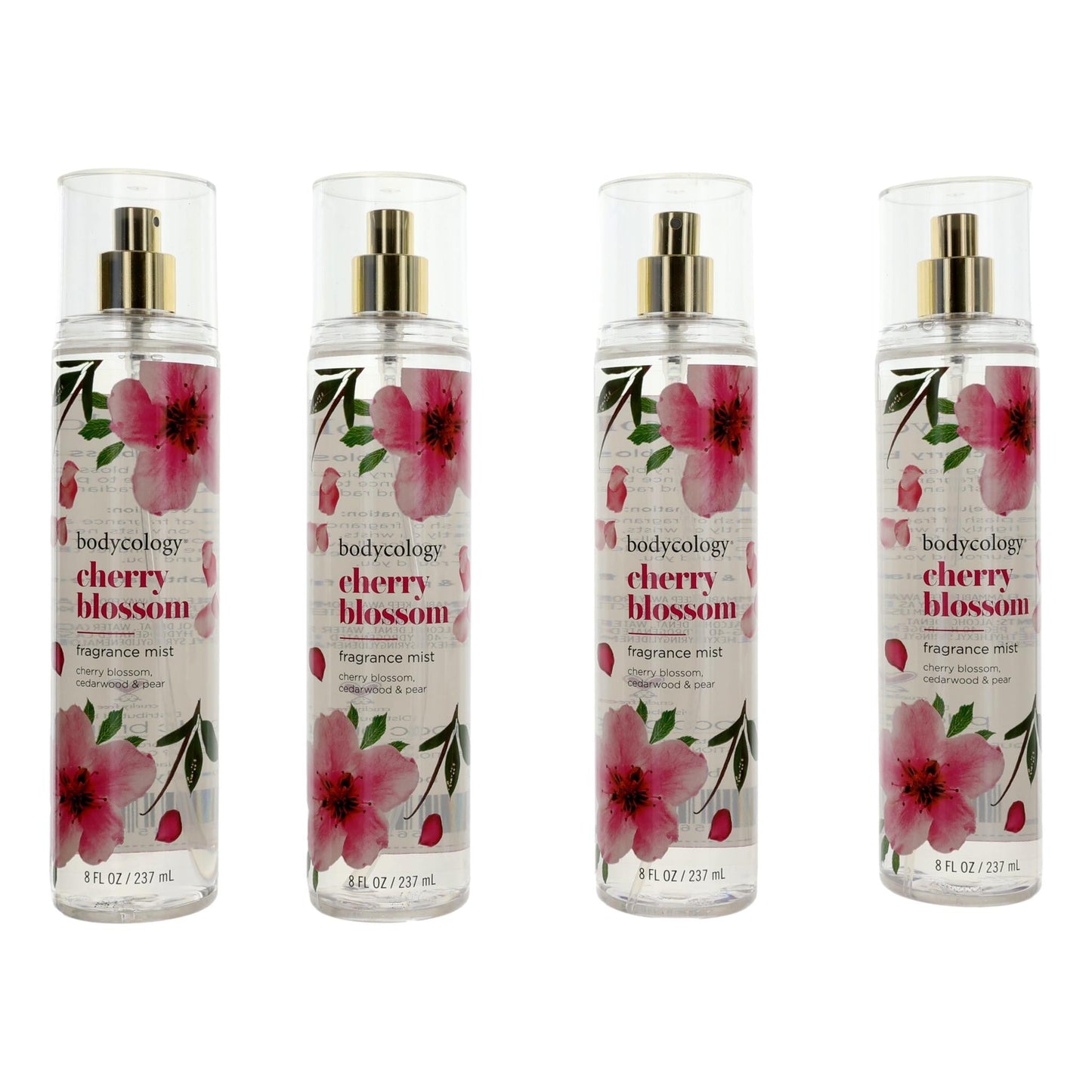 Cherry Blossom, 4 Pack 8 oz Fragrance Mist for Women
