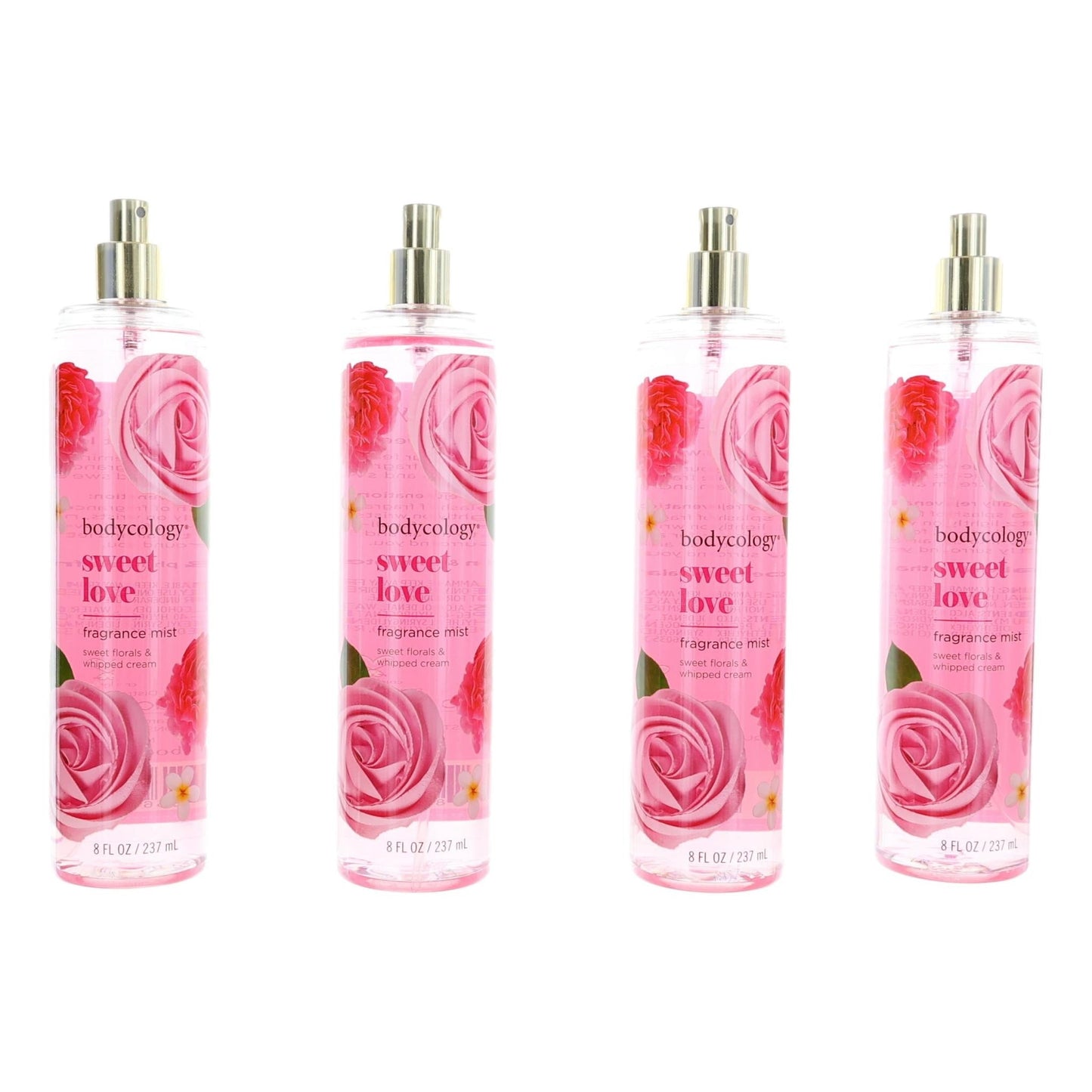 Sweet Love, 4 Pack 8 oz Fragrance Mist for Women