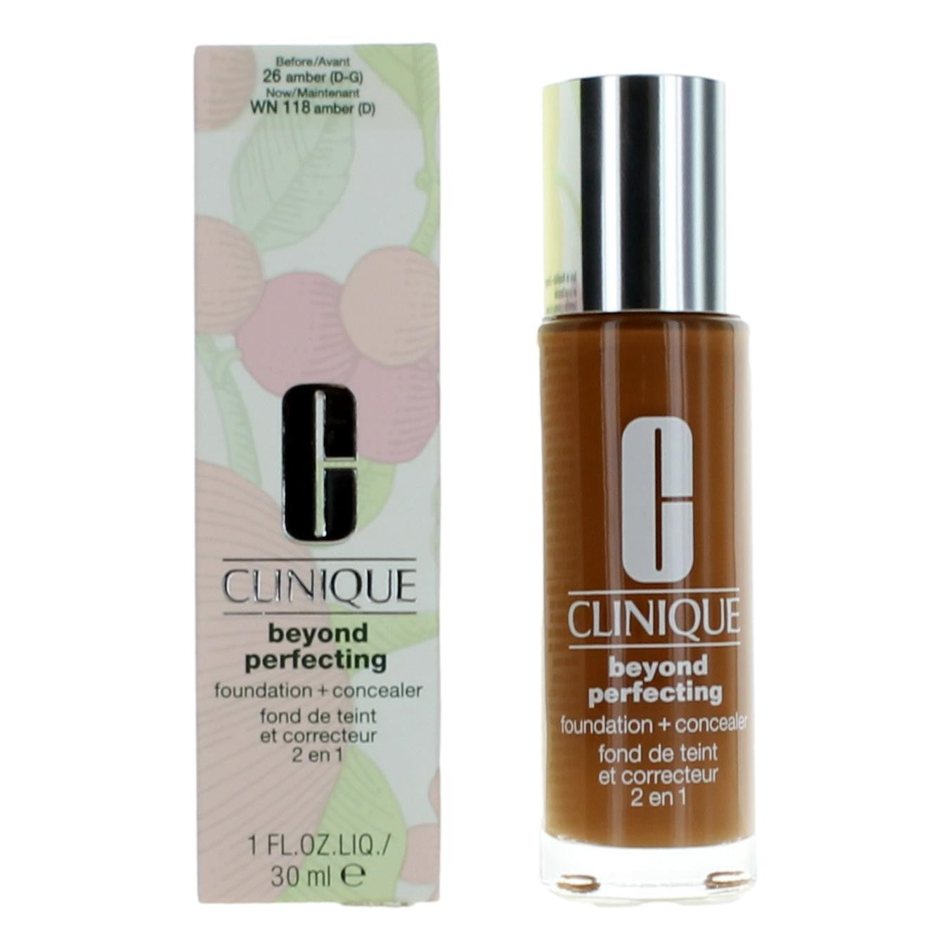 Clinique Beyond Perfecting, 1 oz Foundation + Concealer- WN 118 Amber