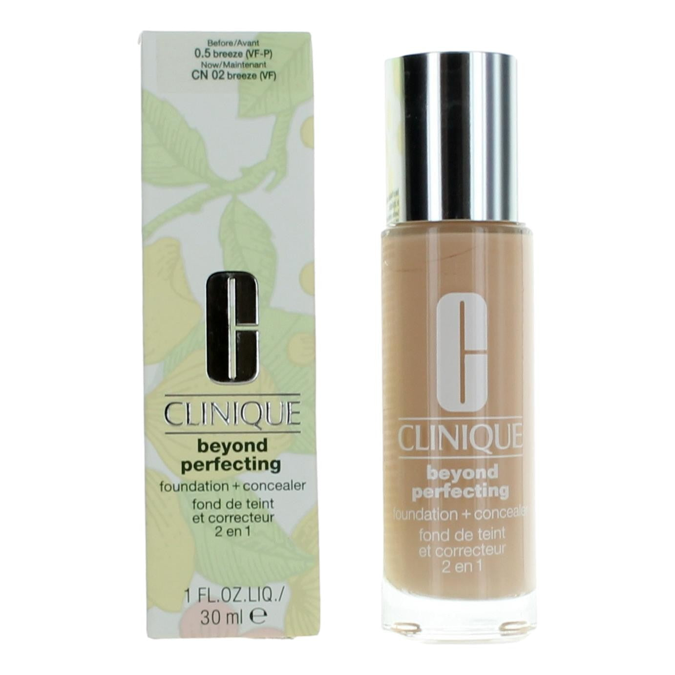 Clinique Beyond Perfecting, 1 oz Foundation + Concealer- CN 02 Breeze