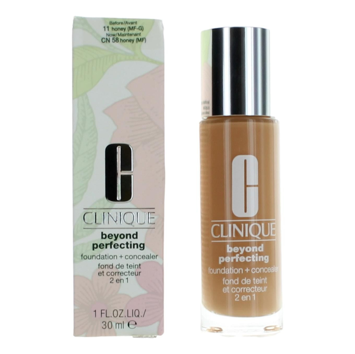Clinique Beyond Perfecting, 1 oz Foundation + Concealer- CN 58 Honey