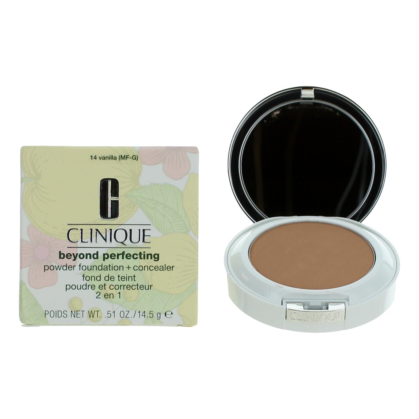 Clinique Beyond Perfecting, .51 oz Powder Foundation + Concealer- 14 Vanilla
