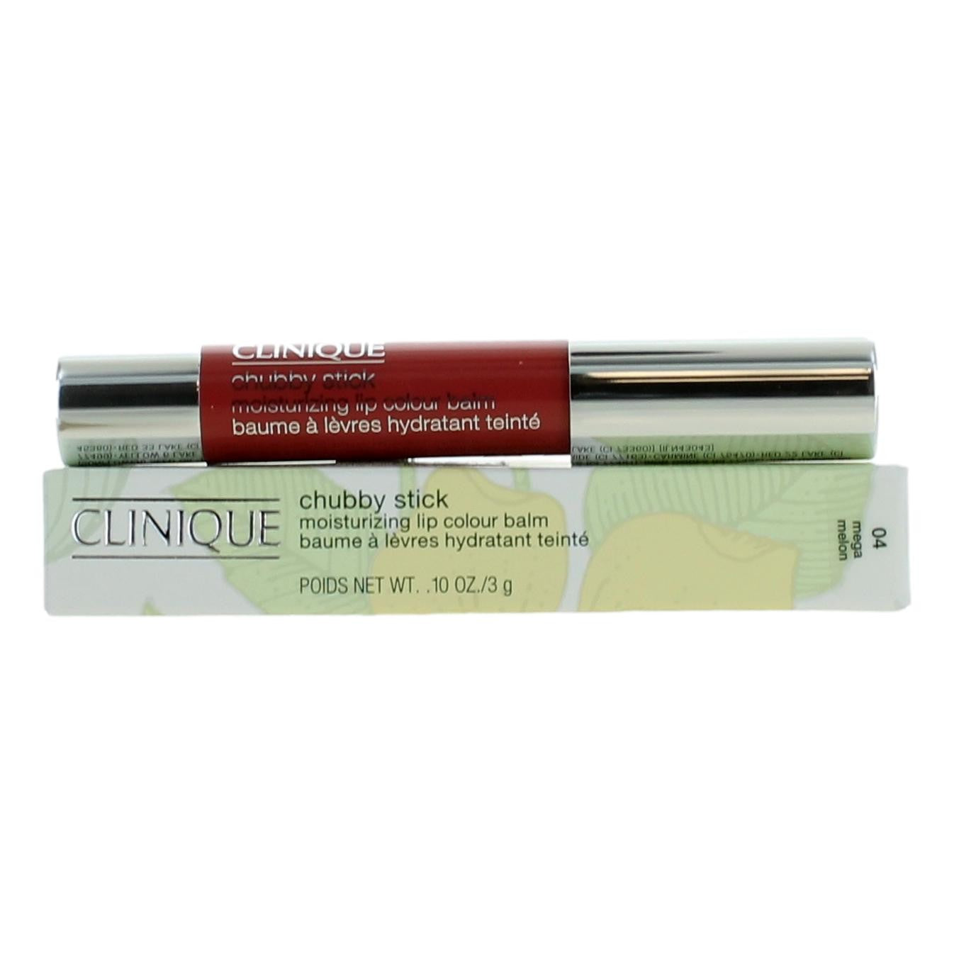 Clinique Chubby Stick, .1 oz Moisturizing Lip Colour Balm- 04 Mega Melon