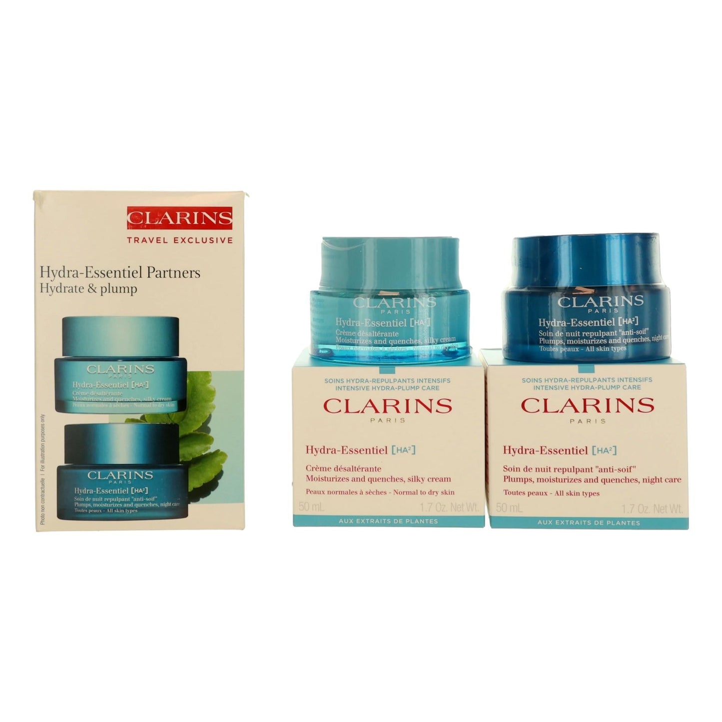 Clarins Hydra-Essentiel Partners, 2 Piece Set