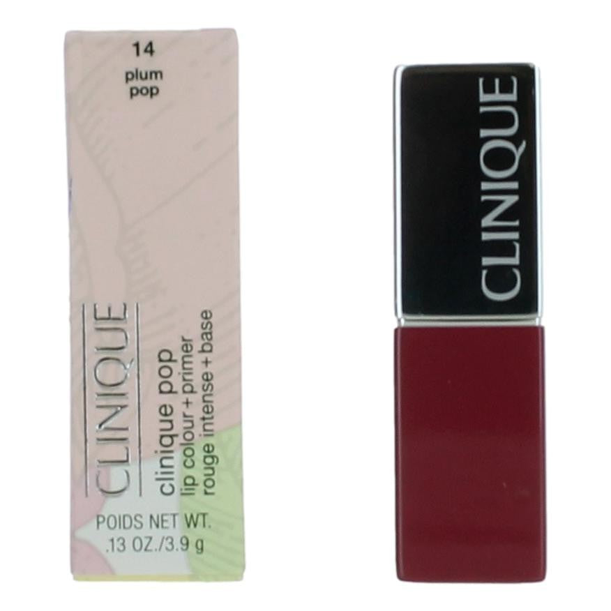 Clinique Pop, .13 oz Lip Colour + Primer- 14 Plum Pop