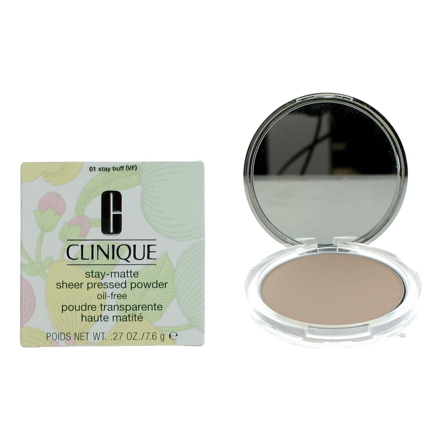 Clinique Stay-Matte, .27 oz Sheer Pressed Powder- 01 Stay Buff