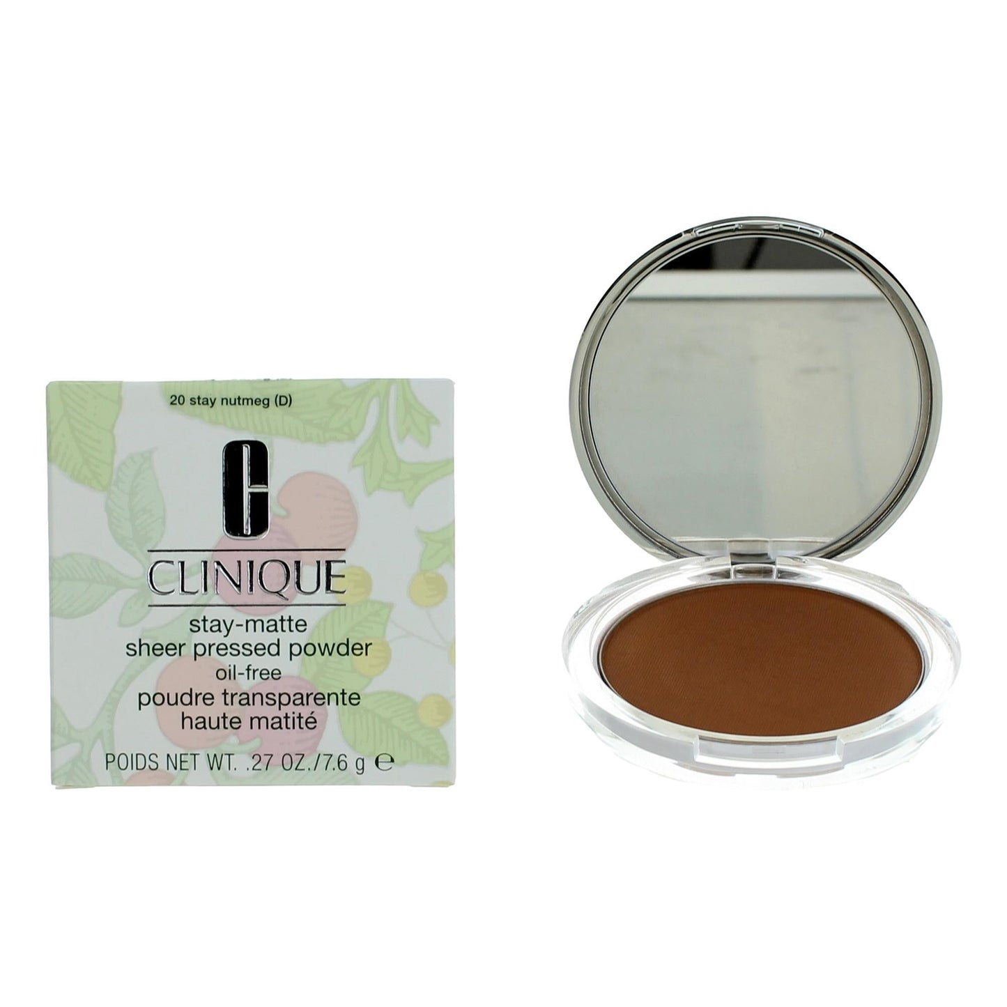 Clinique Stay-Matte, .27 oz Sheer Pressed Powder- 20 Stay Nutmeg