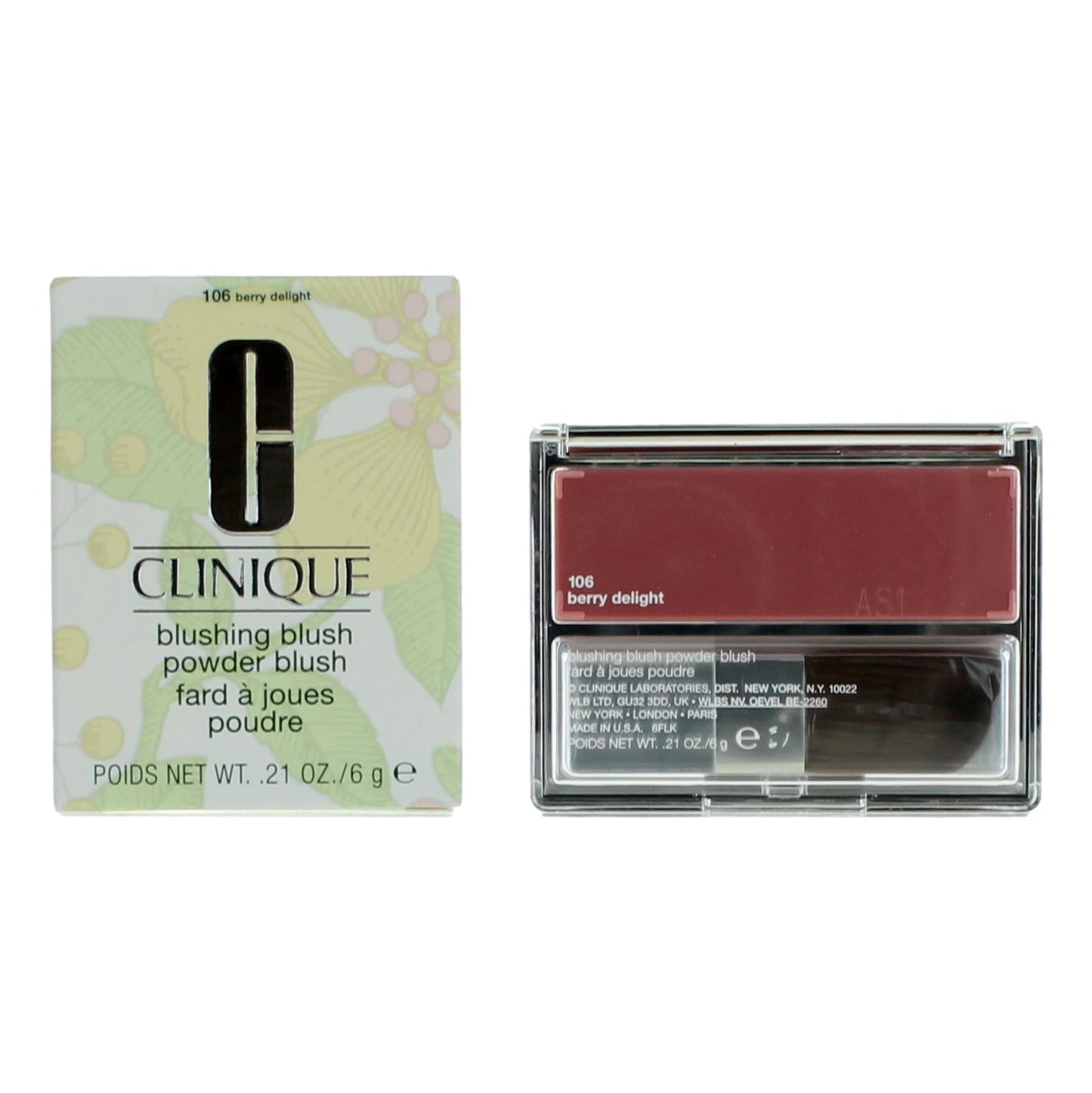 Clinique Blushing Blush, .21 oz Powder Blush- 106 Berry Delight