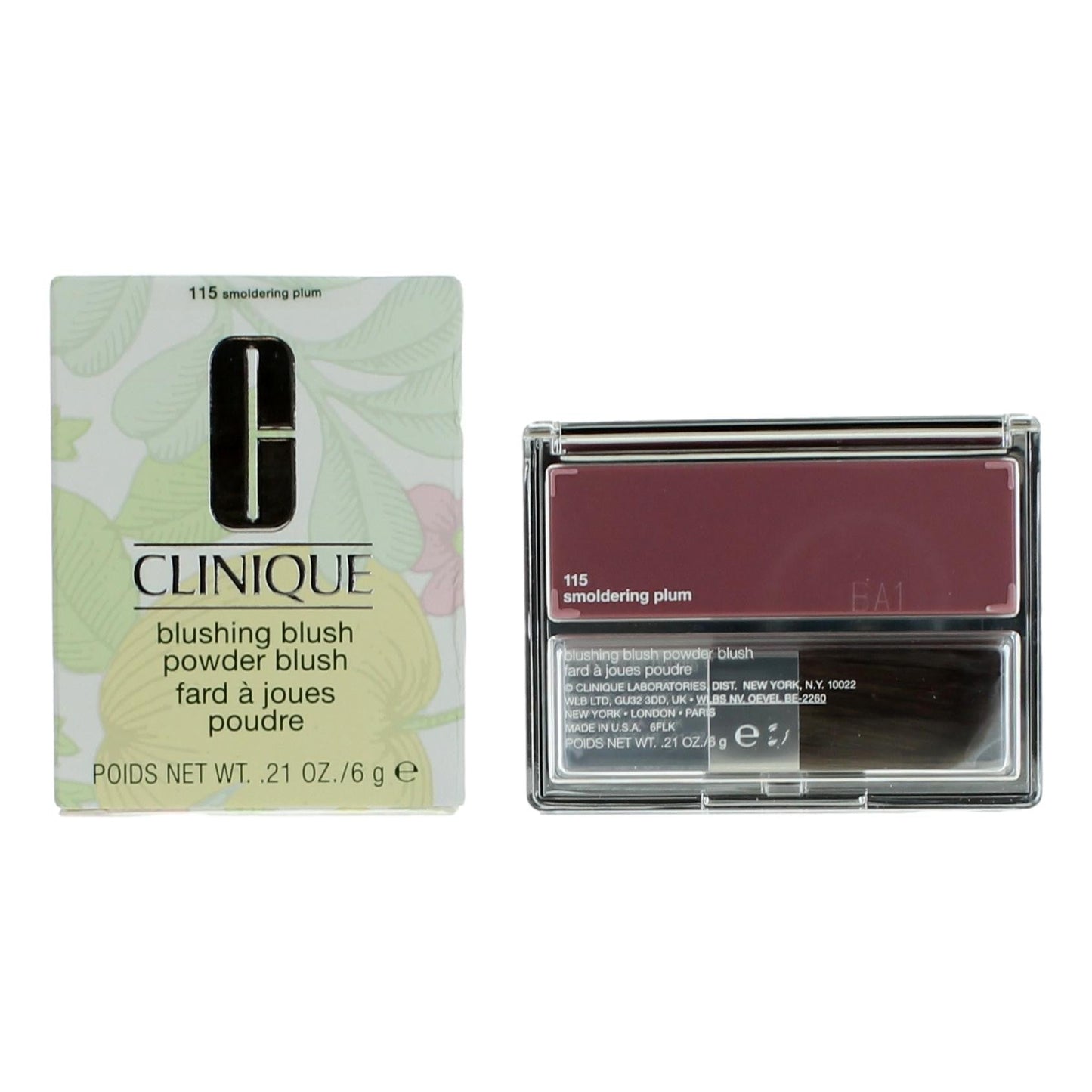 Clinique Blushing Blush, .21 oz Powder Blush- 115 Smoldering Plum