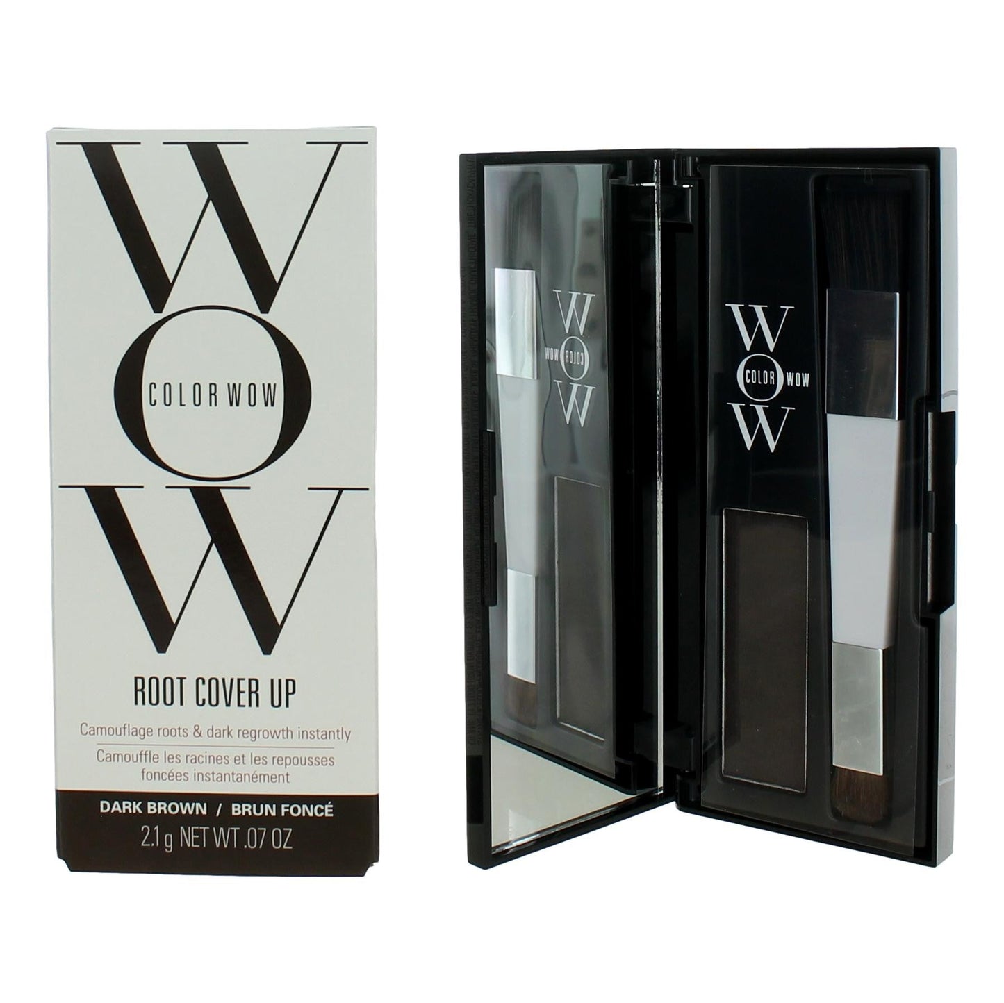 Color Wow Root Cover Up, .07 oz Root Coverup Powder- Dark Brown