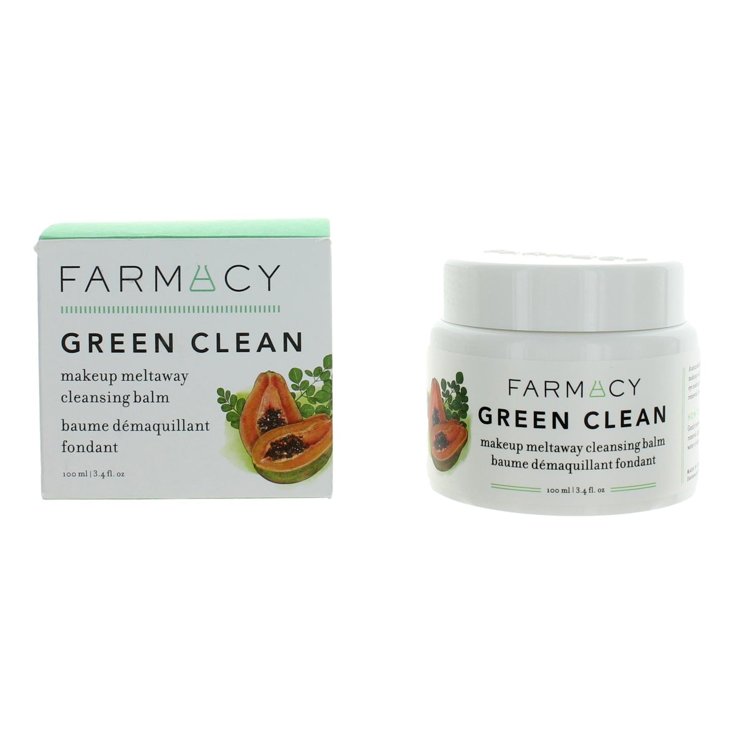 Farmacy Green Clean, 3.4oz Makeup Meltaway Cleansing Balm 0.