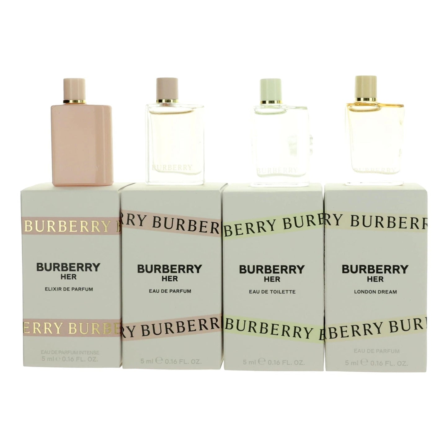 Burberry Her, 4 Piece Variety Mini Gift Set women with Elixir