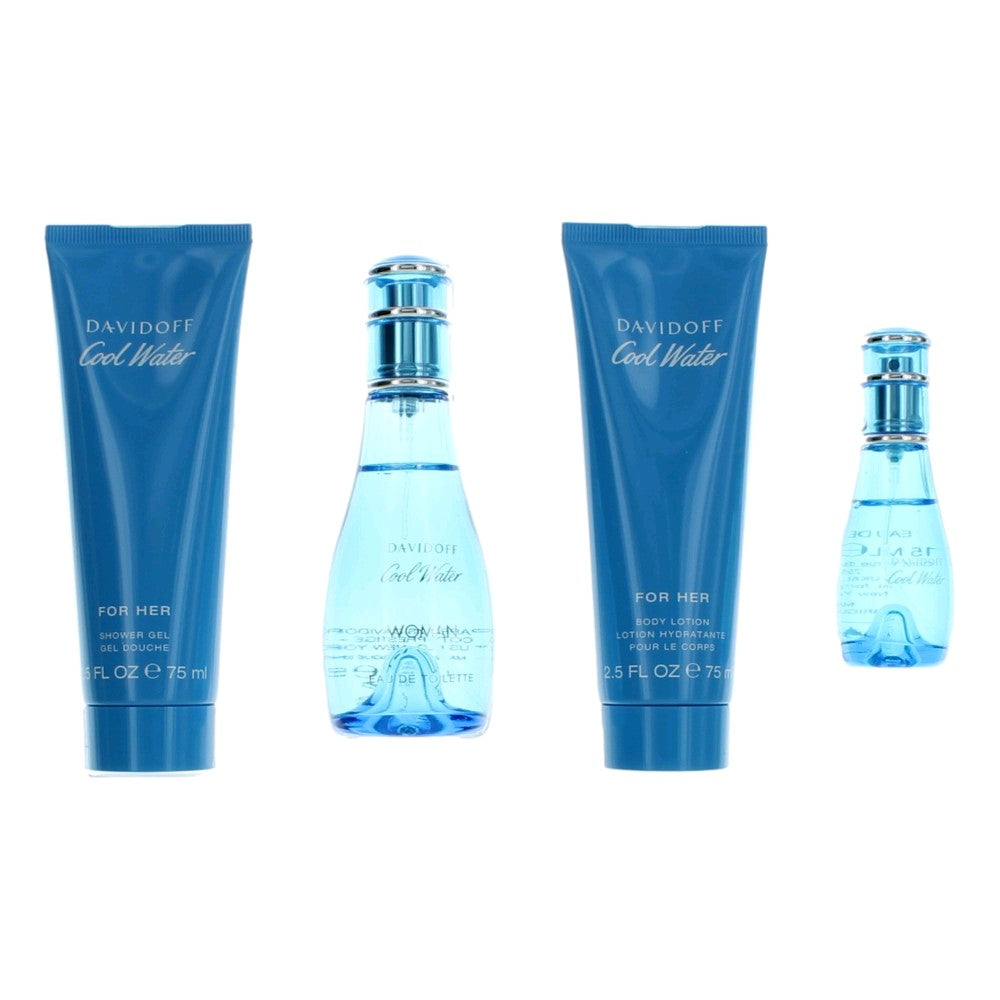 Cool Water, 4 Piece Gift Set for Women