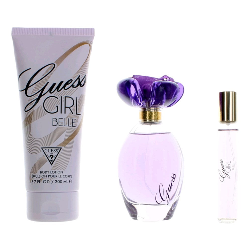 Guess Girl Belle, 3 Piece Gift Set for Women