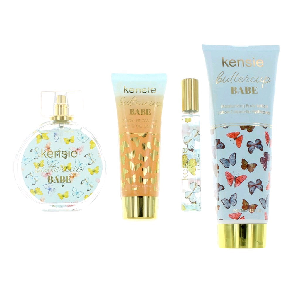 Kensie Buttercup Babe, 4 Piece Gift Set for Women