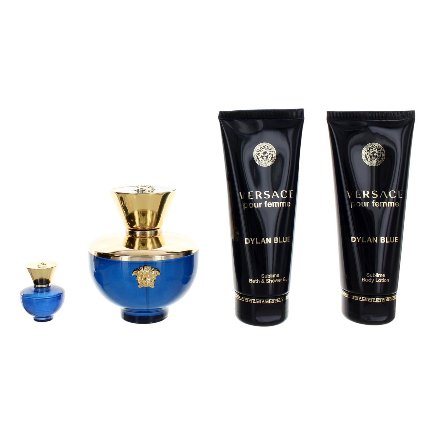 Versace Pour Femme Dylan Blue, 4 Piece Gift Set for Women