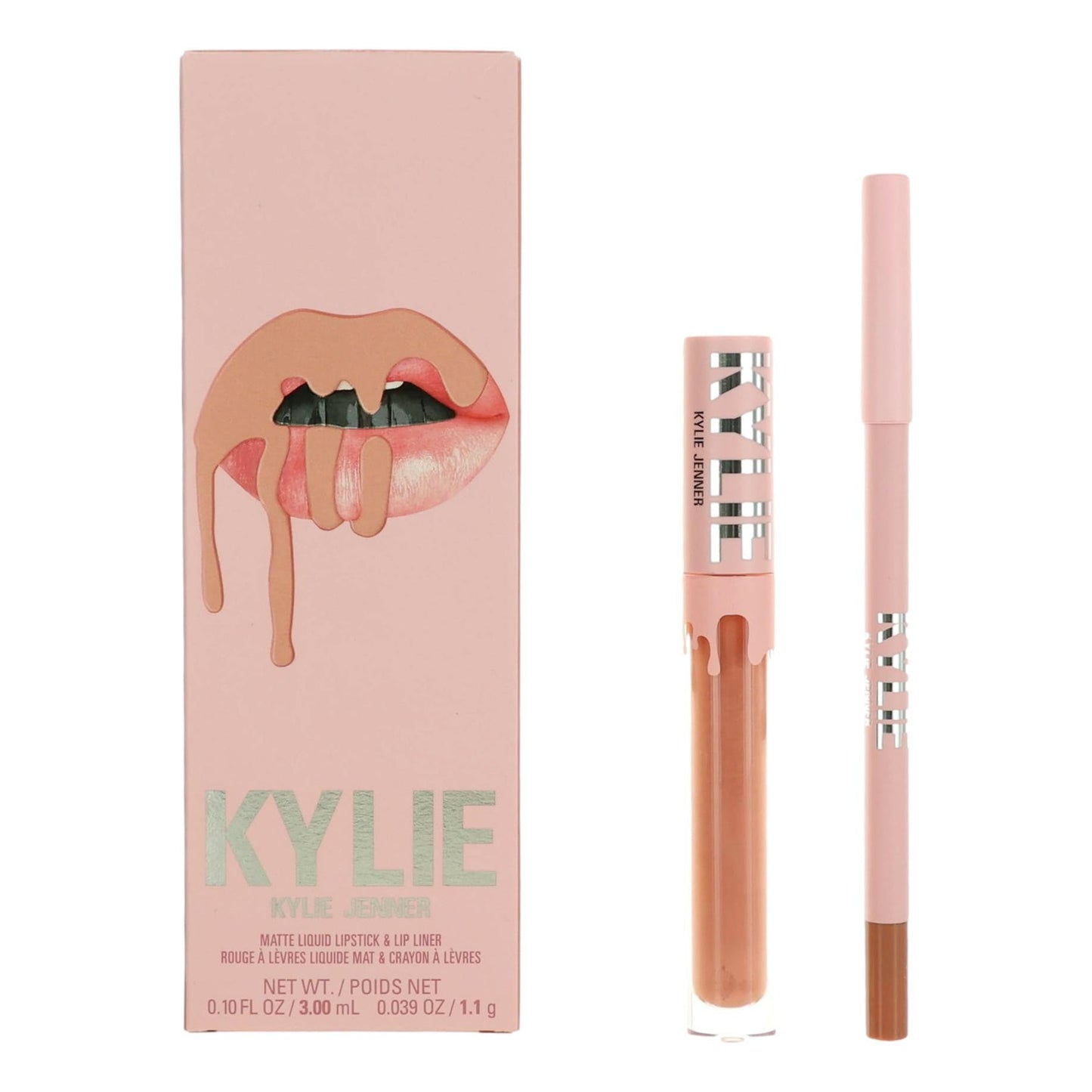 Kylie Matte Liquid Lipstick & Lip Liner- Bare