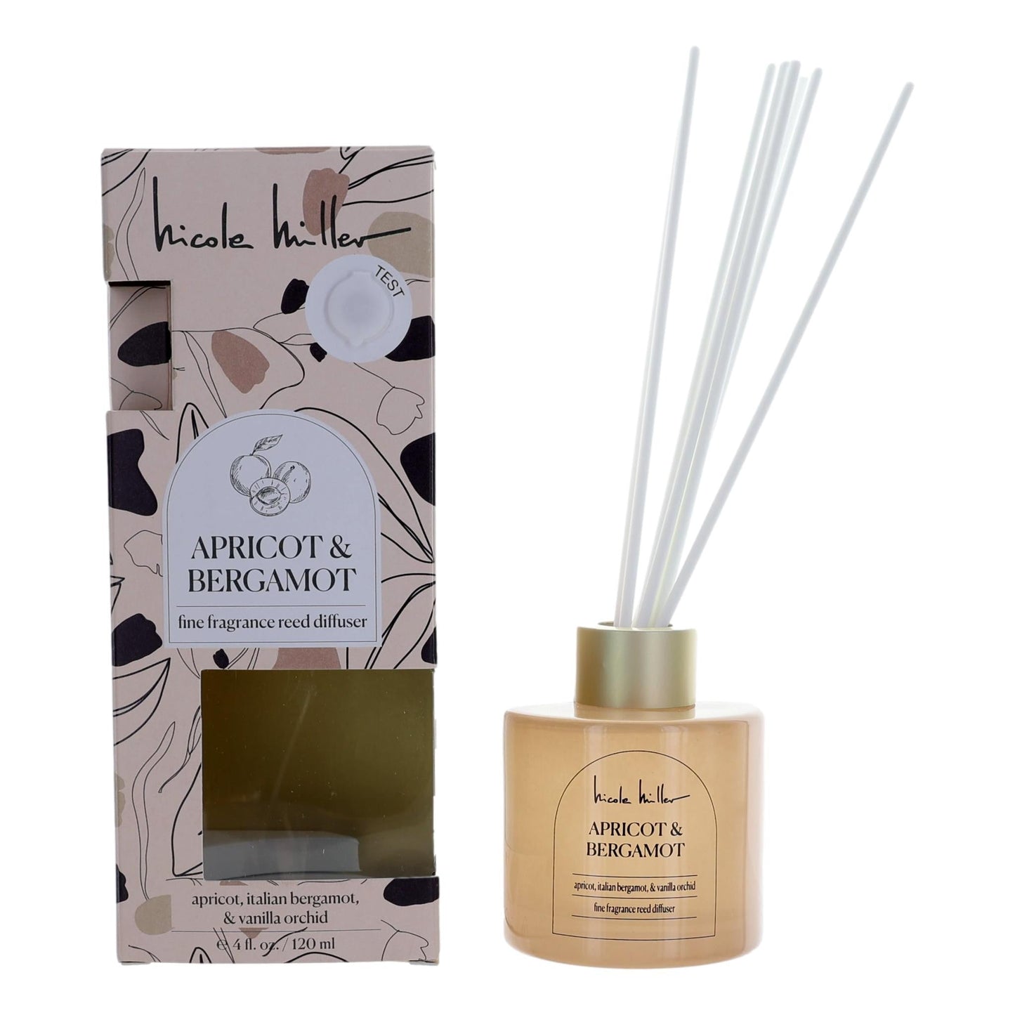 Apricot & Bergamot, 4oz Reed Diffuser - Apricot & Bergamot