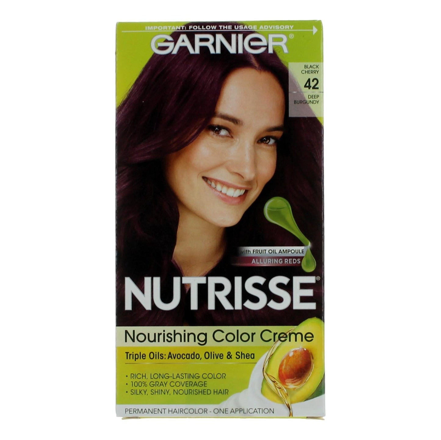 Garnier Hair Color Nutrisse Coloring Creme, Hair Color- Black Cherry 42