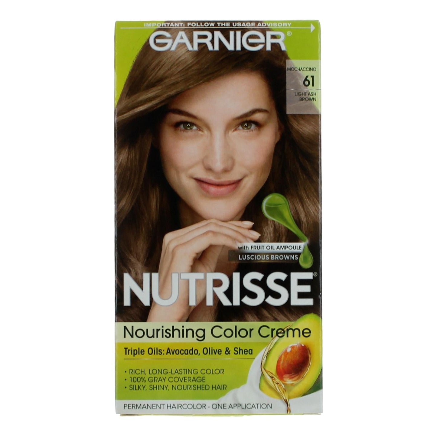 Garnier Hair Color Nutrisse Coloring Creme, Hair Color- Mochaccino 61