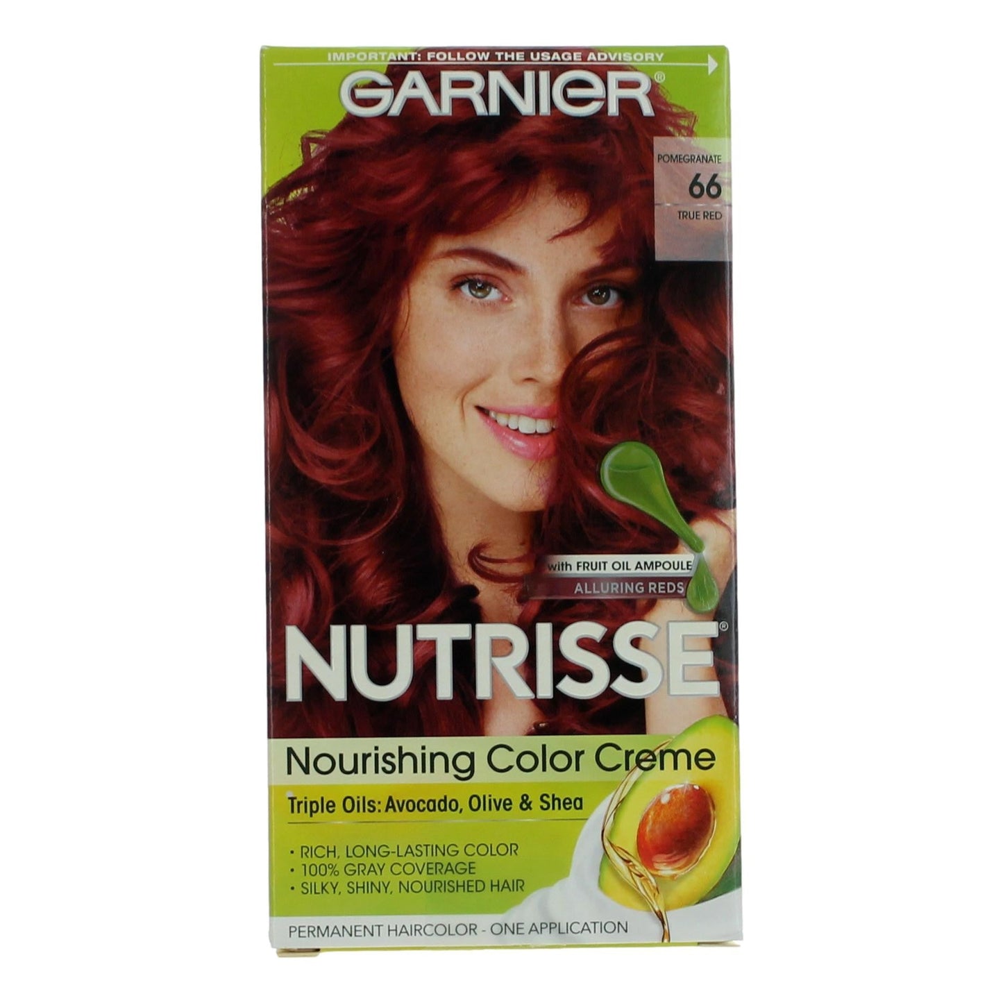 Garnier Hair Color Nutrisse Coloring Creme, Hair Color- Pomegranate 66