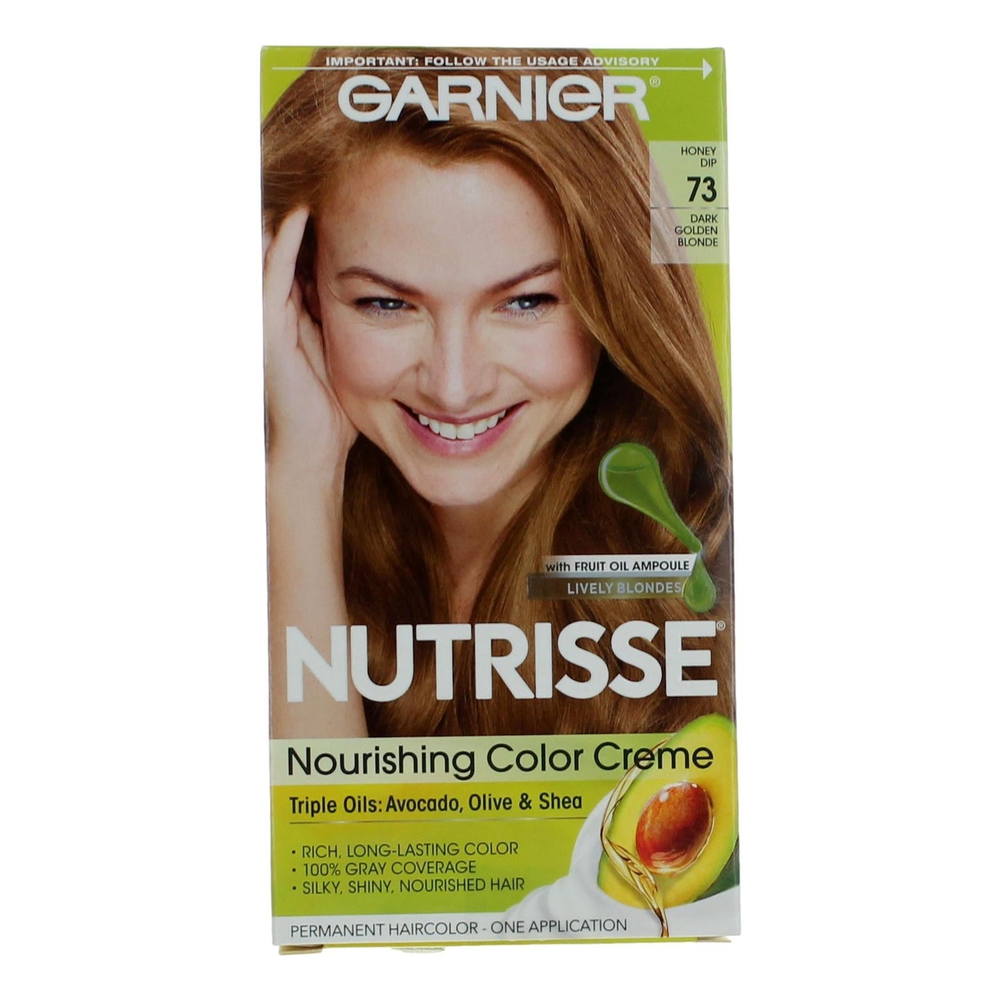 Garnier Hair Color Nutrisse Coloring Creme, Hair Color- Honey Dip 73