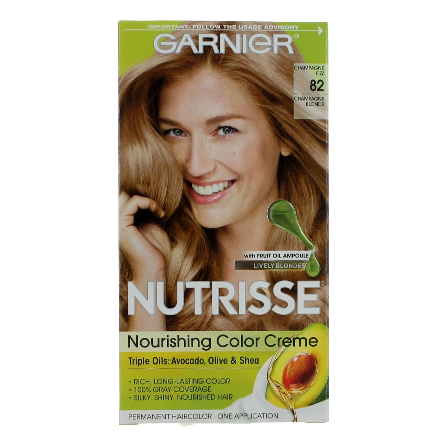 Garnier Hair Color Nutrisse Coloring Creme, Hair Color- Champagne Fizz 82