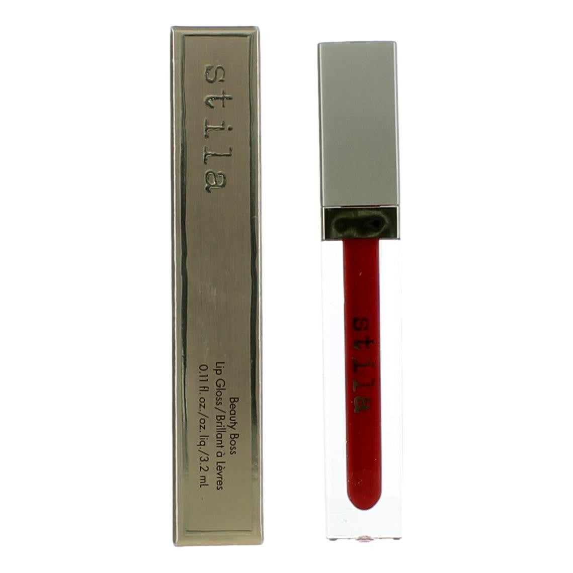 Stila Beauty Boss, .11 oz Lip Gloss- In the Red
