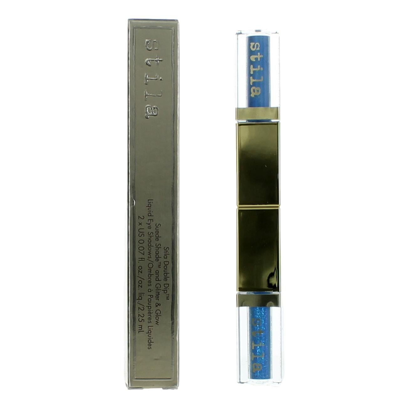 Stila Double Dip, 2 x .07 oz Liquid Eye Shadows- Blue Jean