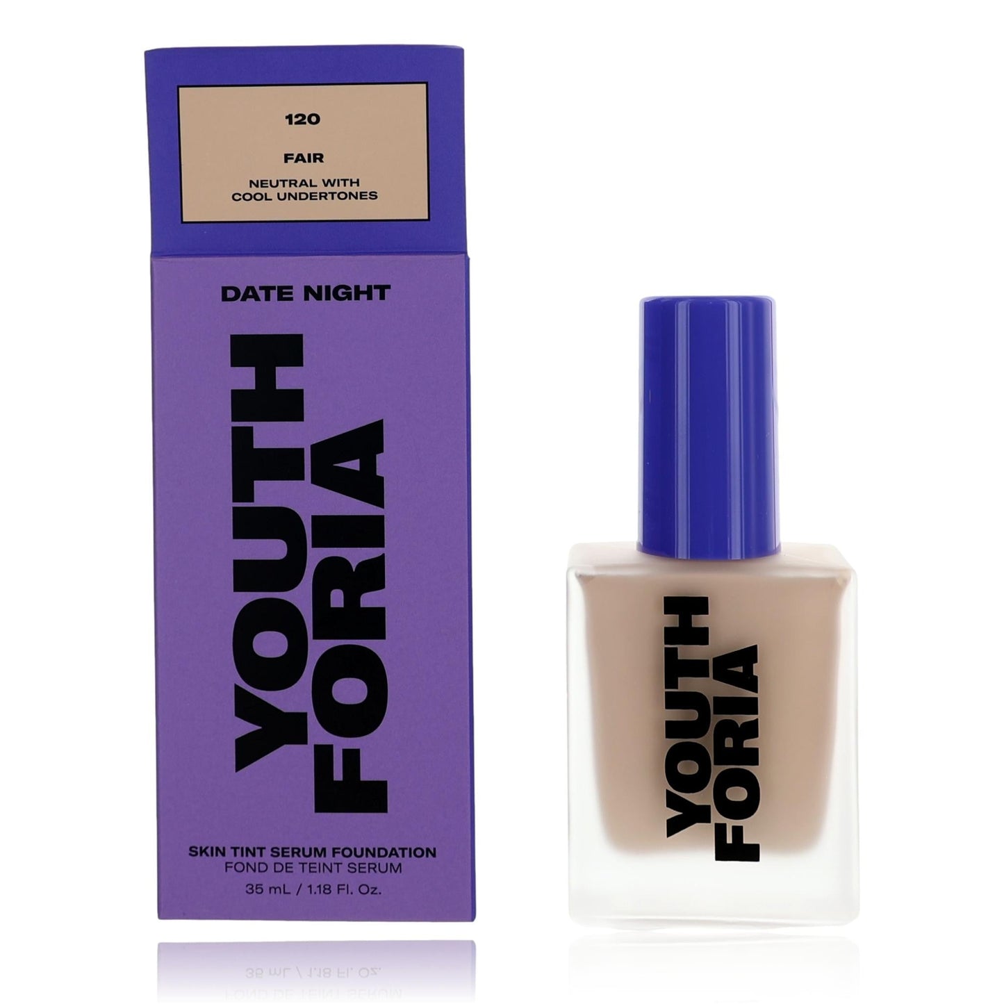 Date Night, 1.18 oz Skin Tint Serum Foundation- 120 Fair
