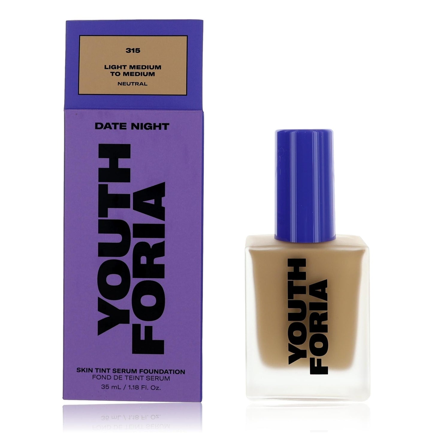 Date Night, 1.18 oz Skin Tint Serum Foundation- 315 Light Medium to Medium
