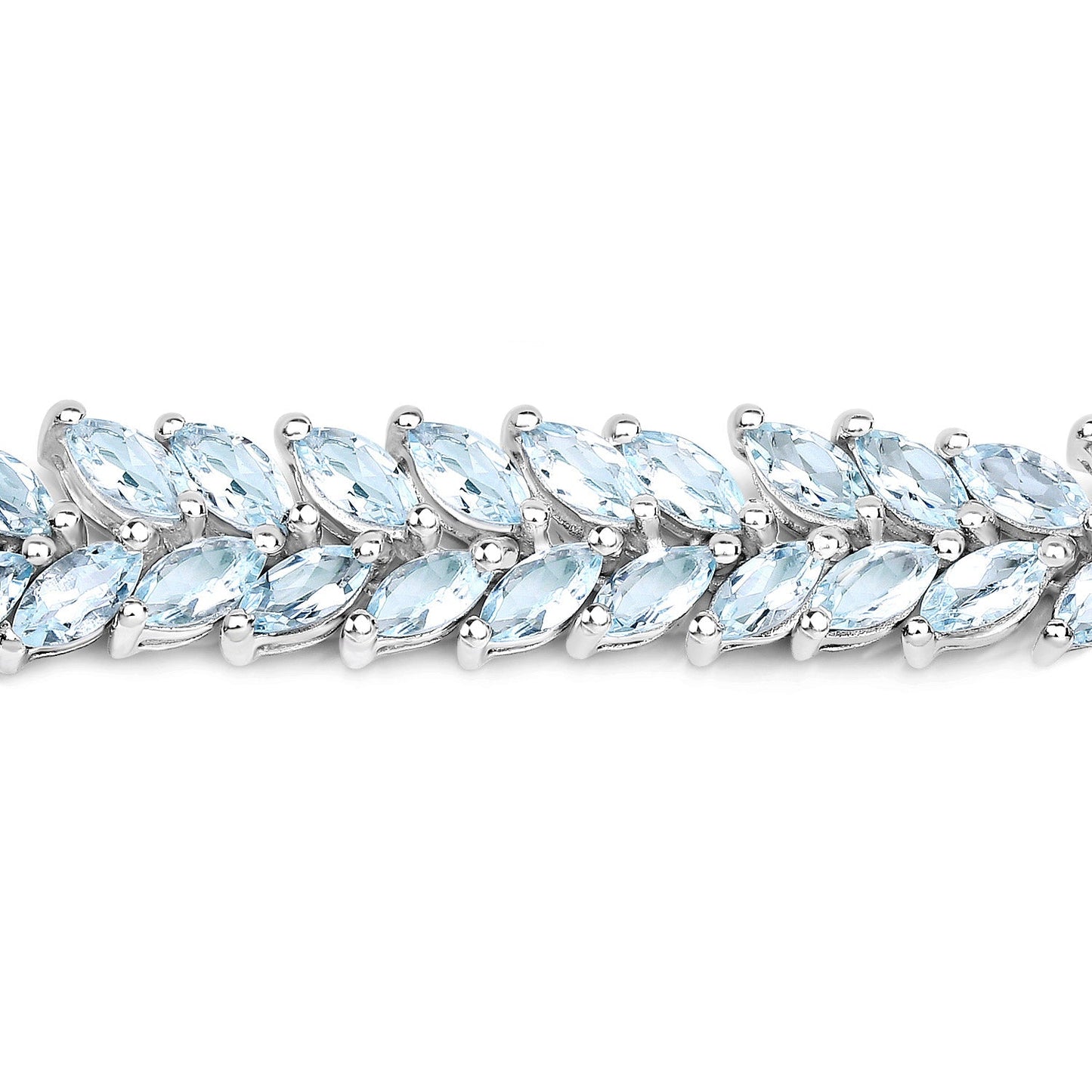 15.04 ct. Genuine Blue Topaz .925 Sterling Silver Bracelet