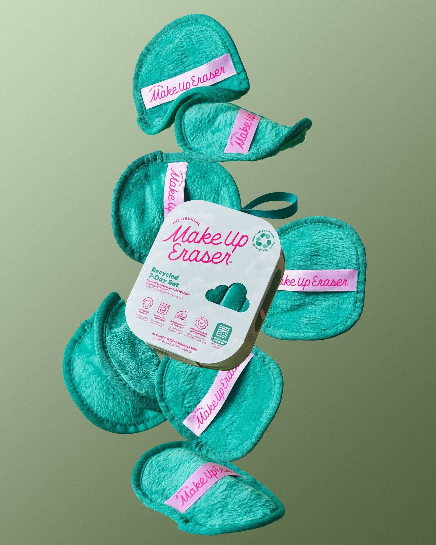Ensemble de 7 jours VERT | Démaquillant 100 % recyclé